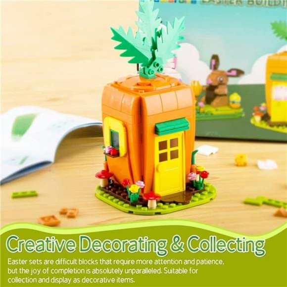 Easter Bunny’s Carrot House and Easter Rabbits Building sets for Kids Ages 6+ - Picture 6 of 6